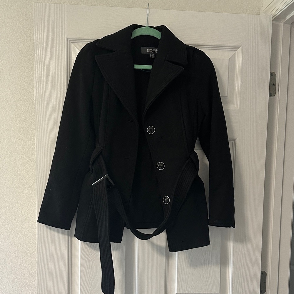 Kenneth Cole Black Trench Coat